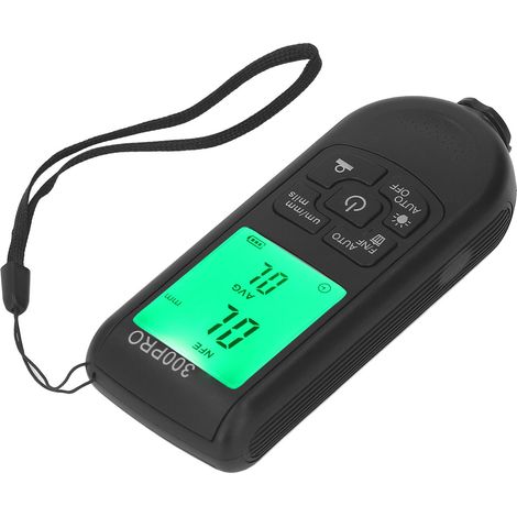Lackdickenmessgerät mit digitaler Anzeige (0–2000 µm) für Fahrzeuge (schwarz) (1/5)