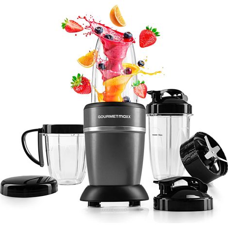 Nutrition Mixer 1000 W  Smoothie Maker avec couvercle à emporter  Blender avec gobelet mélangeur et couvercle fraîcheur – Idéal pour le stockage  Blender avec kit d'accessoires L pour (1/5)