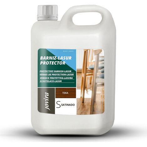 Vernis Lasur Effet Satiné Protector à L'eau. Elle protège, décore et embellit tous les types de bois. 2 Litres, Teck (1/5)