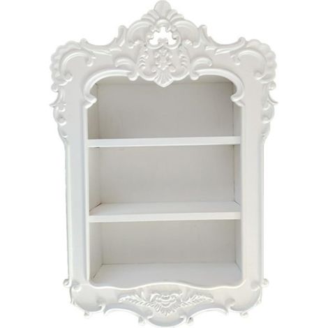 European Style Green Three-Tier Wall-Mounted Storage Shelf, Spacious Green Glass-Fronted Cabinet with Ornate Frame for Entryway (1/5)