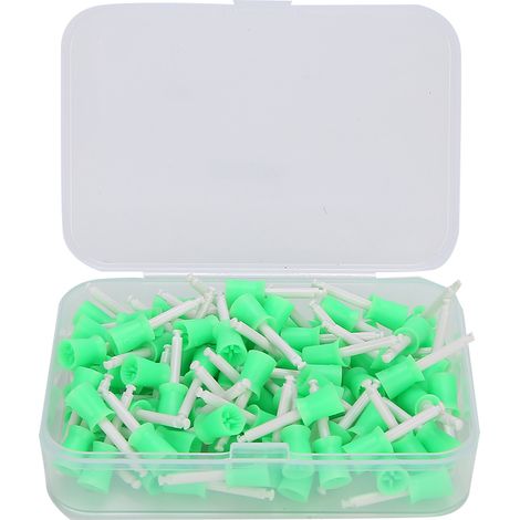 100 cupules de polissage dentaire vertes pour l'élimination des taches sur les dents, outil dentaire pour pièce à main. (1/5)