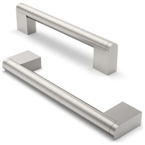 2 Pieces Furniture Handle, 224mm Hole Distance Stainless Steel Furniture Handles Cupboard Pulls Brushed Nickel Cabinet Handle (1/5)