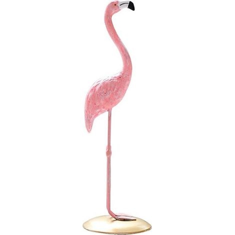 Figurine rose flamant en résine décorative pour table, salon, gâteau et intérieur (1/5)