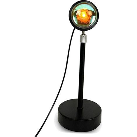 Lampe Projecteur Ambiance - 16 Couleurs RVB - Rotation 180° - Télécommande Incluse - 1 Pièce (1/5)