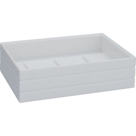 Porta sapone bianco rettangolare - serie style (1/3)