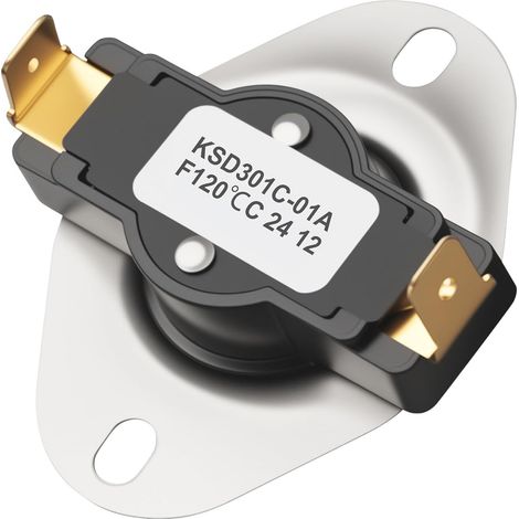 2511F002-201 Thermostat à ressort normalement ouvert 120F (s'ouvre à 120°F, se ferme à 105°F)