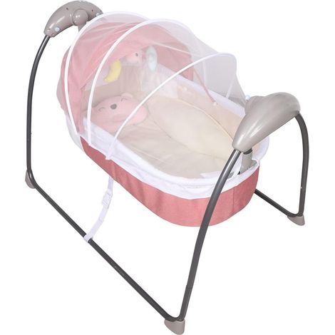Elektrische Wiege, Automatik schaukel Elektrische Intelligenter Schaukelwiege mit Musik, 5-Gang Swing Babywiege W/Fernbedienung