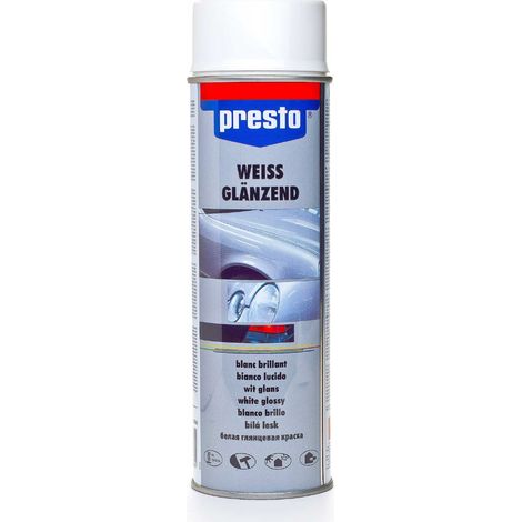 Pintura acrílica en aerosol blanca brillante 500 ml PRESTO (1/3)