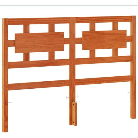 Maison Exclusive - Testiera Marrone Cera 135 cm in Legno Massello di Pino