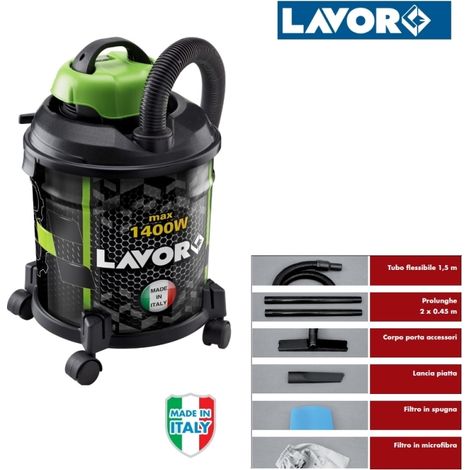 Aspiratore/Aspirapolvere/Aspiratutto solidi e liquidi 1400W 20lt. Lavor - Joker 1400S