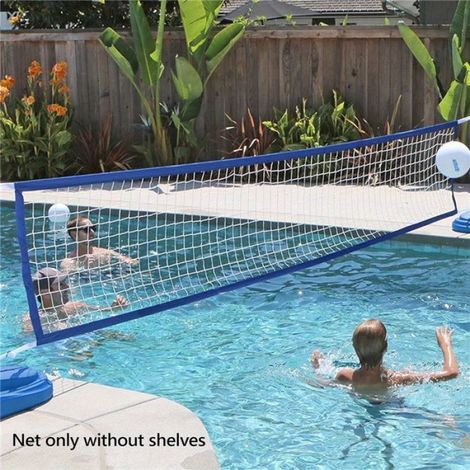 Filet de volley aquatique en PE 4,5m x 99,06cm, pour piscine, jardin et plage, jeu de fête extérieur avec sac de rangement (1/3)