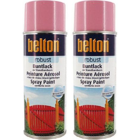 Lot de 2 bombes de peinture Belton Robust Pastel Rose 400ml