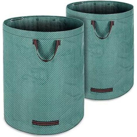 2 Stück Gartenabfallsäcke. 50 kg pro Sack. Strapazierfähig und waschbar.