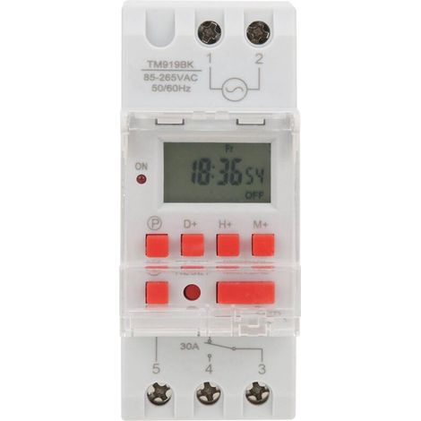 Horloge programmable digitale TM919BK avec LCD pour 7 jours (1/5)