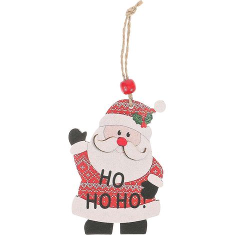 Décorations de Noël pour sapin : autocollants pour fenêtre, mur et porte, pendentifs à suspendre (Père Noël)