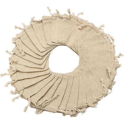 50 sacs à cordon en toile de jute