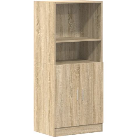 Mobile da cucina multifunzionale con ampio spazio contenitivo 57 x 41,5 x 131,5 cm legno composito rovere Sonoma 020051312