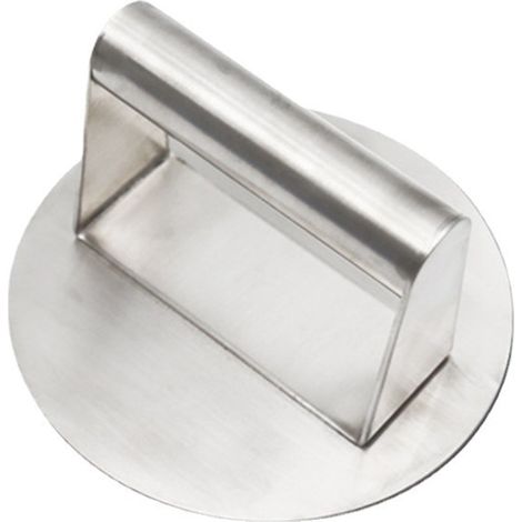 Press À Hamburger - Acier Inoxydable Brossé - Surface Plane Et Lisse - Pour Grill Et Plaque Chauffante - 1 Pièce (1/5)