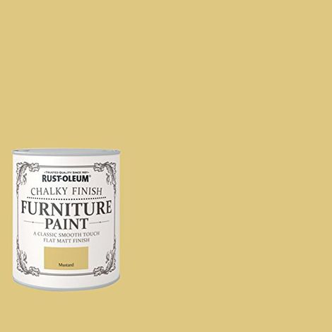 Rust-Oleum Chalk Chalky Furniture Paint Mustard 750ML