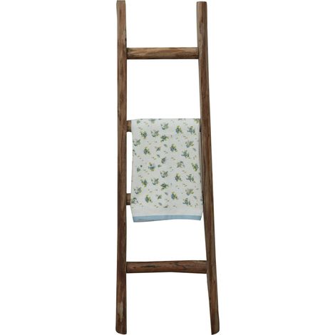 Appendi asciugamani Scaletta in legno portaoggetti Scala porta asciugamani bagno da terra Scaletta decorativa da muro Bambu (1/5)