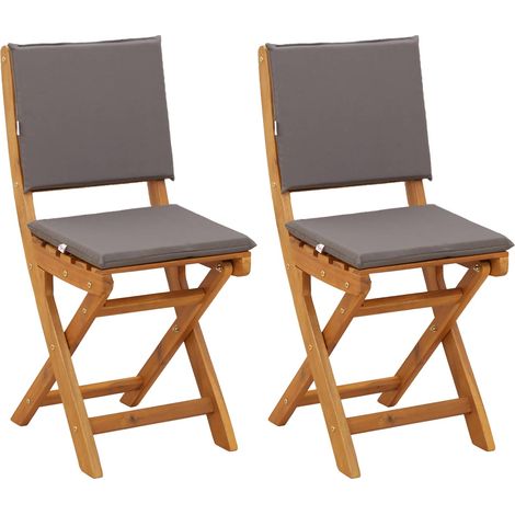Sillas Bistro de Exterior 2 pcs Gris oscuro 38 x 46 x 85 cm vidaXL