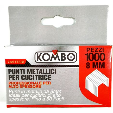 Punti per Spillatrice da 8MM PZ 1000 IN SCATOLA