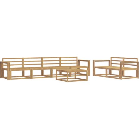 Outdoor-Sofagarnitur 7 pcs Weiß vidaXL