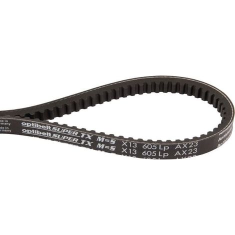 Courroie type trapézoïdale crantée AX23 (1/2)