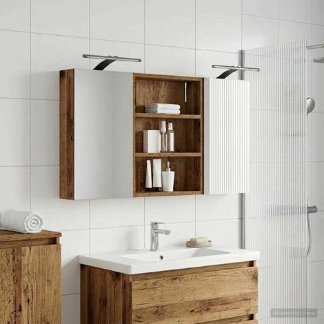 vidaXL Bathroom Cabinet Set 3 pcs 100 x 10.5 x 50 cm Engineered wood (1/5)