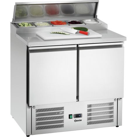 Table inox ventilée positive 260 Litres, 2 x GN 1/1 + 5 x GN 1/6, 200 W, 220 V - MONO (1/5)