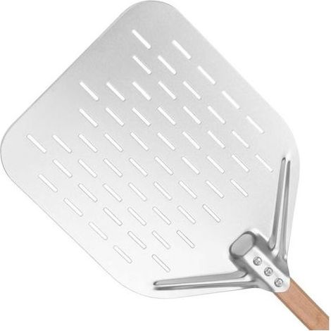 Pelle à pizza 40 30 cm 12 pouces Pelle à pizza avec grande surface et manche amovible (Argenté) (1/5)