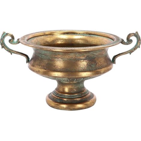 Vase Médicis à la Française en Métal Vieilli H. 21cm - 40,9 x 29,7 x H 21,6 cm - Livraison gratuite (1/2)