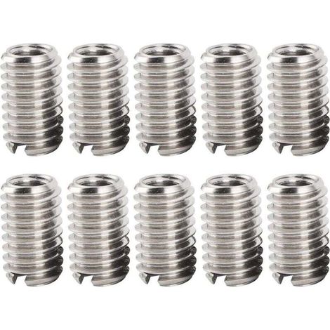 10 Stück M4 x 0,7 mm Innengewinde M6 x 1 mm Außengewinde Reduziermutterneinsätze aus Edelstahl für Computer, Lampen, Formen, mechanische Geräte (1/4)