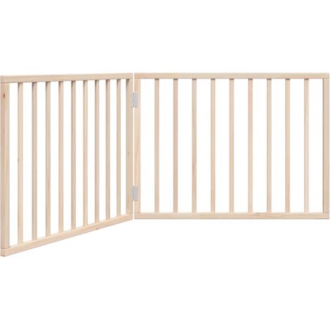vidaXL Cancelletto per cani pieghevole 2 pannelli 160 cm in legno di pioppo (1/5)