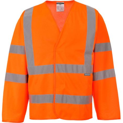 Chaleco ligero de manga larga A.V tirantes y dos bandas C473 2XL-3XL Naranja