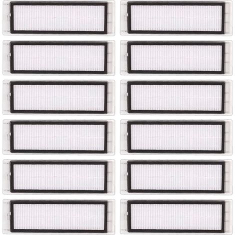 (Pack de 12) filtres HEPA compatibles avec Roborock S6 Pure S6 E4 S4 Max S6 MaxV S5 S5 Max S4 E2 E3 E5 E20 E25 E35 S50 S65 (1/5)
