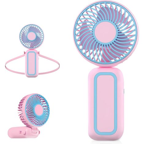 Ventilateur portable, ventilateur de poche rechargeable par USB, mini ventilateur électrique pliable pour bureau ou domicile, petit ventilateur de poche (1/5)