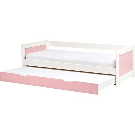 Trundle Bed Pine Wood GRAVELINES 90 x 200 cm (EU Single) Pink