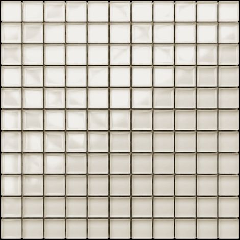Ilcom mosaico in vetro su rete per bagno e cucina 30cm x 30cm - Condensed milk (1/4)