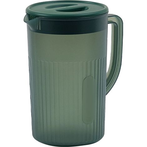 Pichet en Plastique avec Couvercle Grande Contenance Résistant aux Températures pour Jus et Thé Vert Foncé (1/5)