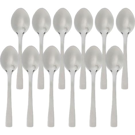 Lot de 2 ensembles de 6 petites cuillères à moka en inox NEVIS (1/2)