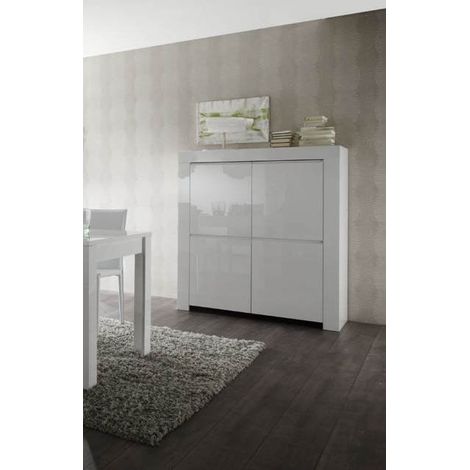 Buffet haut moderne laqué blanc brillant Twist (1/3)