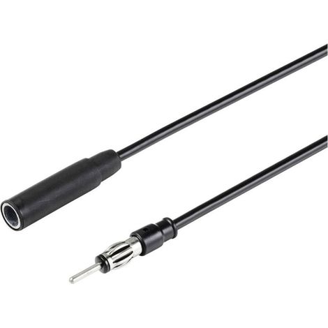 Trywise 1 m Rallonge d'antenne de voiture DIN 150 Ohm noir RF-5087926 (1/3)