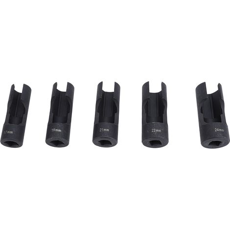Set di chiavi a bussola per gamba di sospensione in acciaio CRV, attacco da 1/2 pollice, per la rimozione e la sostituzione di dadi da 17 mm a 24 mm, 5 pezzi
