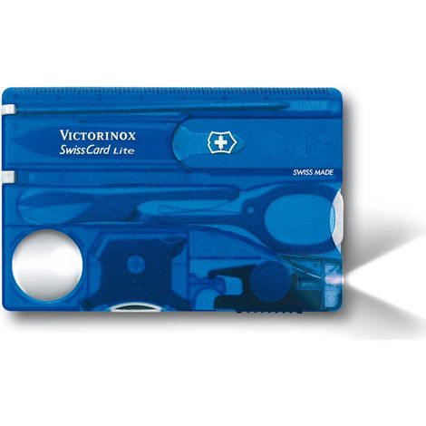 Victorinox, Swiss Card Lite, Coltello Multiuso Svizzero, Carta di Credito, Tascabile, Originale, 13 Funzioni, Cacciavite 3 mm, Cacciavite 5 mm, Forbici (1/4)