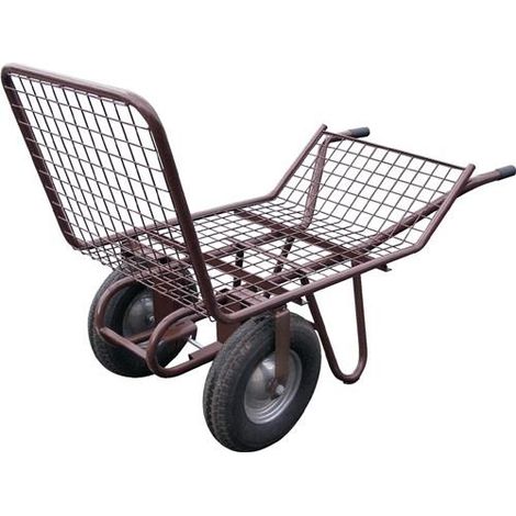 Allzweckkarre 400kg Tragkraft – 2 Lufträder – Stahlfelge mit Kugellager – Verstellbarer Schwerpunkt – Gitter-Auflagefläche 1328x654mm – Müba (1/3)