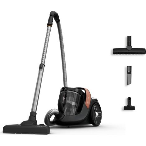Rowenta Green Force Cyclonic Effitech, Aspirapolvere A Traino Senza Sacco, Modello Parquet, Pulizia a Basso Consumo Energetico, Realizzato in Plastica Riciclata, Riciclabile, Silenzioso, RO7C30 (1/5)