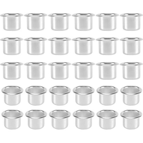 Bougies pour Coniques, Bougeoirs, Chauffe-Plat, de Table à InséRer, Bougeoirs 30Pcs Argent