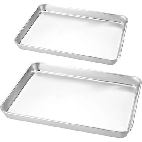 2 assiettes plates japonaises en acier inoxydable pour rouleaux de vermicelles vapeur, idéales pour restaurants et hôtels.-26.5X15.5X1.2CM-Silver