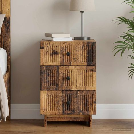 vidaXL Armadio da Notte con cassetto Legno antico 43 x 41 x 66,5 (1/5)